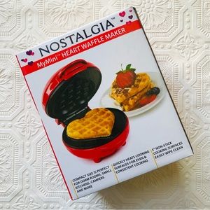 Nostalgia Red Heart Waffle Maker